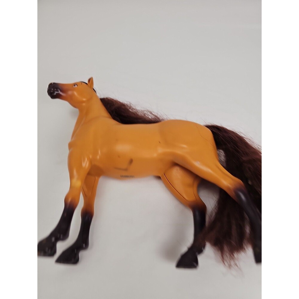 Vintage Unbranded Plastic Brown Horse Dark Mane